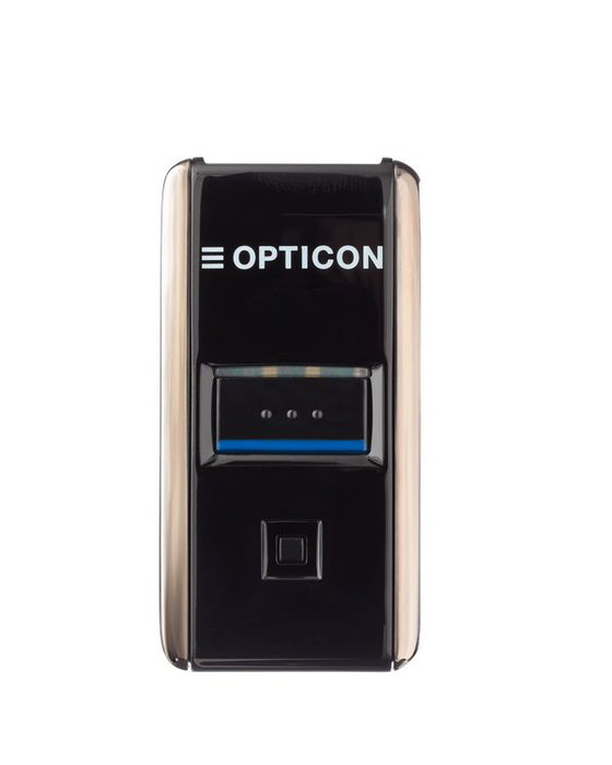 Opticon OPN-2500 Scanner laser 1D portable avec Bluetooth 5.4, USB-C, compatible iOS, Android et Windows, câble et sangle inclus
