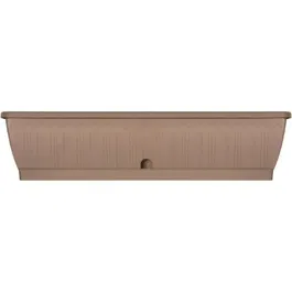 Garden Id Jardinière 80 cm Terraflor - Récupérateur d'eau / Auto-arrosage, Polypropylène Recyclé, 28 Litres, Stable, Durable, Design Classique - Taupe
