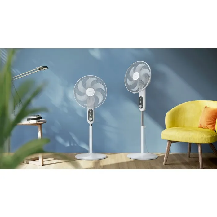 Philips CX5535/00 - Ventilateur sur pied Série 5000 - Flux d'air 230 m³/h - 28 db(A) - Blanc