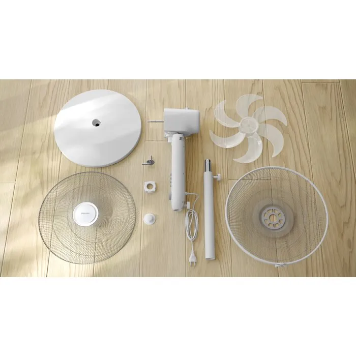 Philips CX5535/00 - Ventilateur sur pied Série 5000 - Flux d'air 230 m³/h - 28 db(A) - Blanc