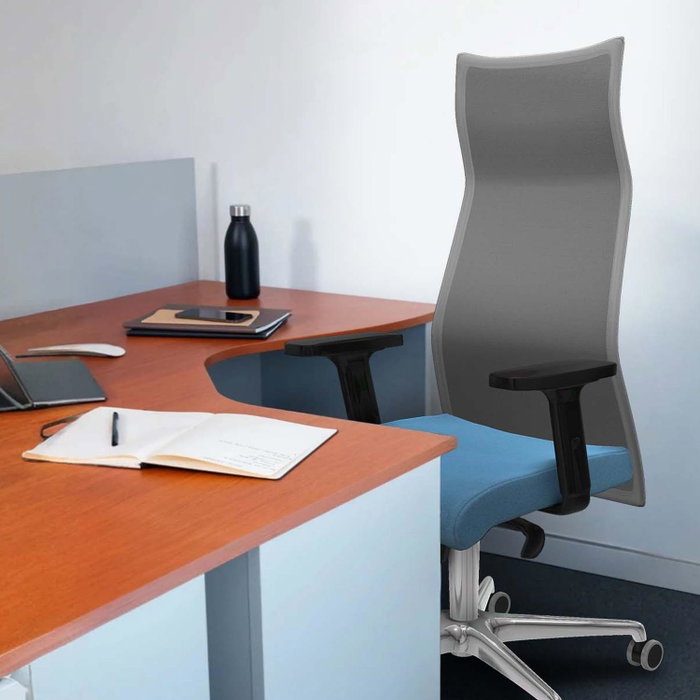Piqueras y Crespo Chaise de bureau Albacete, mécanisme synchrone, Vert olive/Blanc