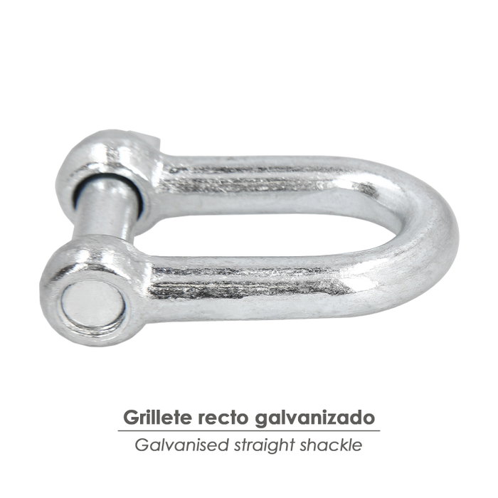 WOLFPACK LINEA PROFESIONAL Manille droite galvanisée 22 mm 7/8 pouces
