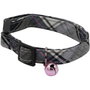 Aime Collier Tartan rose - Jean bleu et fleur caramel