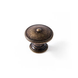 Rei 3121 Poignée de meuble en zamak finition cuir vieilli Ø30 mm lot de 4