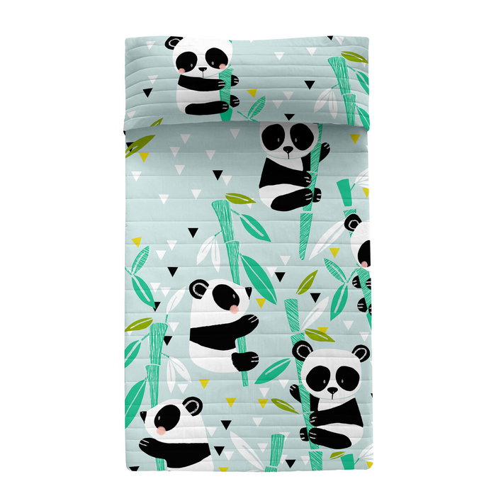 Couvre-lit HappyFriday Moshi Moshi Bleu 200 x 260 cm Ours Panda Couvre-lit HappyFriday Moshi Moshi Bleu 200 x 260 cm Ours Panda