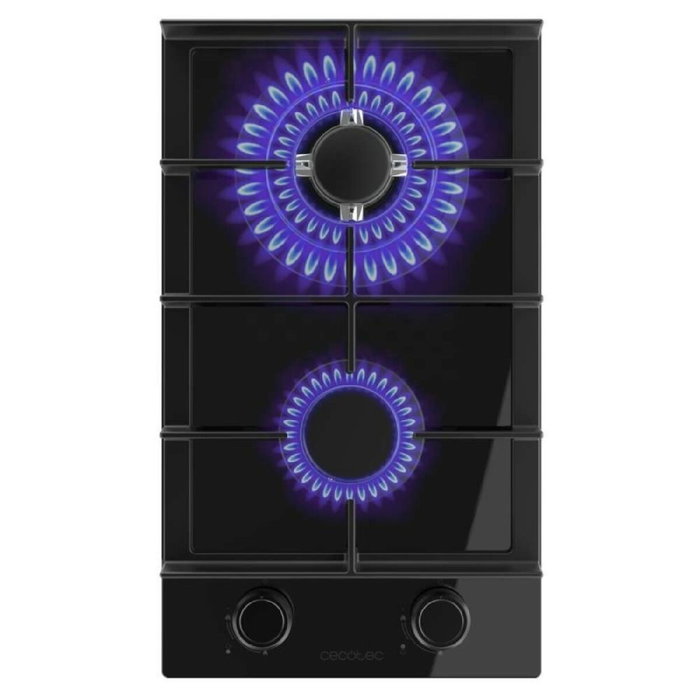 Cecotec Plaque gaz Bolero Squad G 2400F 2 feux, 5200W, verre noir, fonte