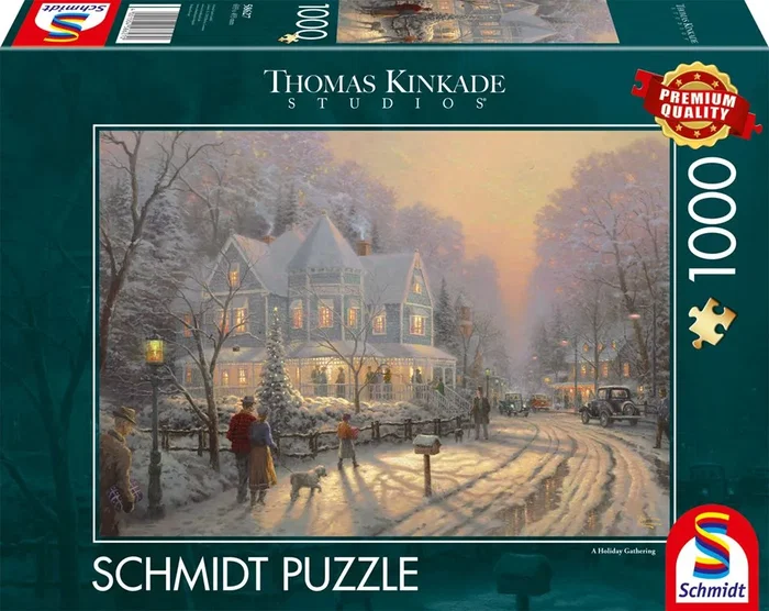 Schmidt Spiele - Puzzle 'Une Réunion Familiale de Fête' 1000 Pièces, Paysage Détailé, à Partir de 12 Ans