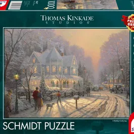 Schmidt Spiele - Puzzle 'Une Réunion Familiale de Fête' 1000 Pièces, Paysage Détailé, à Partir de 12 Ans