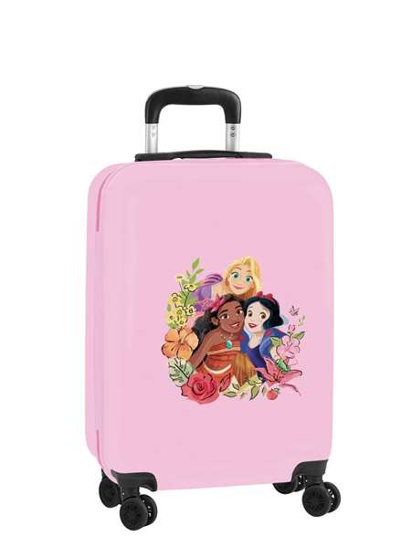 Safta Trolley cabine 20" Princesas Disney Magical 34,5x55x20cm Valise à roulettes pour enfant Rose et Beige Polyester 300D
