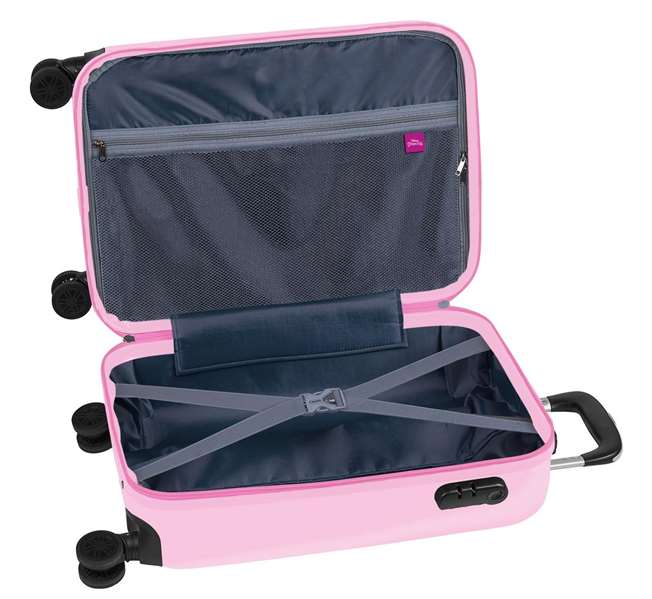 Safta Trolley cabine 20" Princesas Disney Magical 34,5x55x20cm Valise à roulettes pour enfant Rose et Beige Polyester 300D