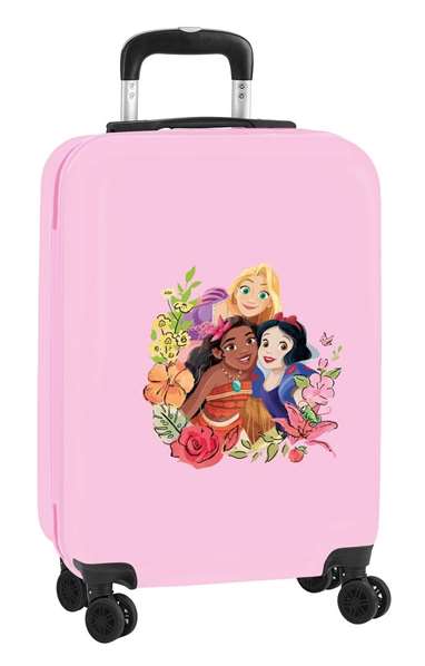 Safta Trolley cabine 20" Princesas Disney Magical 34,5x55x20cm Valise à roulettes pour enfant Rose et Beige Polyester 300D