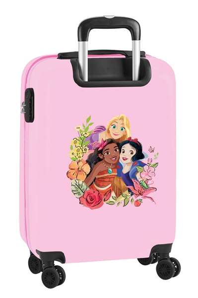 Safta Trolley cabine 20" Princesas Disney Magical 34,5x55x20cm Valise à roulettes pour enfant Rose et Beige Polyester 300D