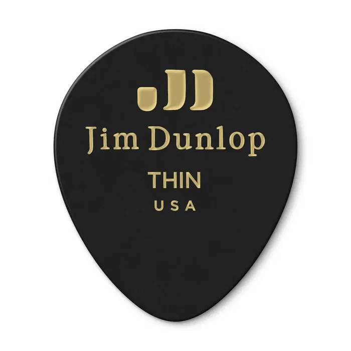 DUNLOP Pack de 72 médiators Genuine Celluloid Teardrop noirs - Thin DUNLOP Pack de 72 médiators Genuine Celluloid Teardrop noirs - Thin