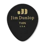 DUNLOP Pack de 72 médiators Genuine Celluloid Teardrop noirs - Thin