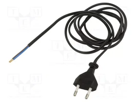JONEX Câble d'alimentation H03VVH2-F 1,5m 2x0,75mm² CEE 7/16 (C)