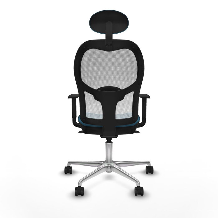 Piqueras y Crespo Chaise de Bureau avec Appui-tête 1D086N1 Blanc Vert pétrole