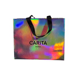 Carita Paris Trousse de maquillage en textile, moyenne, argent - Accessoire maquillage
