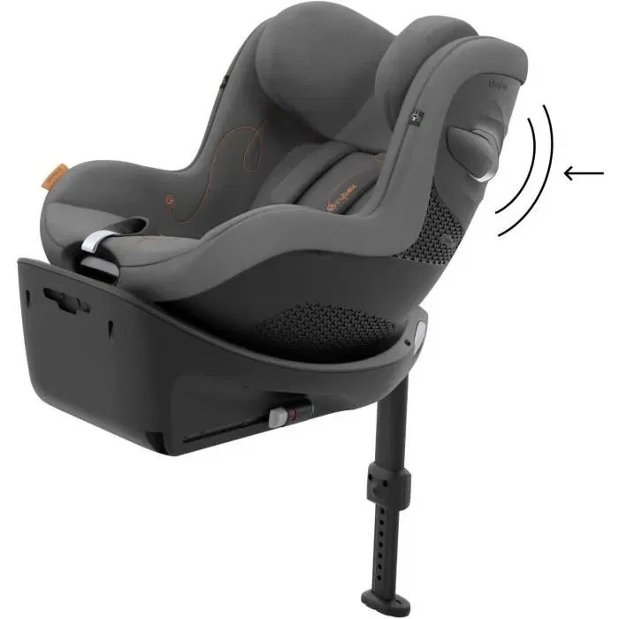 Cybex Sirona G Gold - Siège auto pivotant 360° i-Size (3 mois-4 ans, 61-105 cm, max 20 kg), Lava Grey