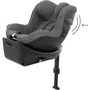 Cybex Sirona G Gold - Siège auto pivotant 360° i-Size (3 mois-4 ans, 61-105 cm, max 20 kg), Lava Grey