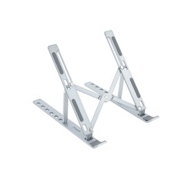 Tooq Support Pliable et Réglable pour Ordinateur Portable et Tablette - 7 Niveaux de Hauteur, Jusqu'à 5 kg, Gris