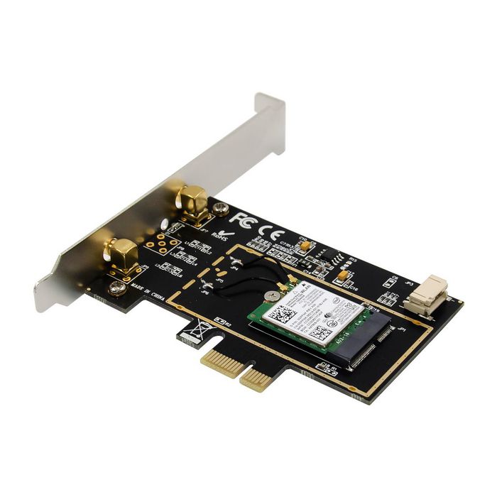 MicroConnect Intel 7260AC - Carte Wi-Fi et Bluetooth 4.0 Dual Band 802.11a/b/g/n/ac pour PC Windows