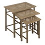 Table d'appoint Naturel Bambou 57 x 38 x 55 cm 45 x 32 x 47 cm 34 x 26 x 40 cm 3 Pièces (3 Unités)