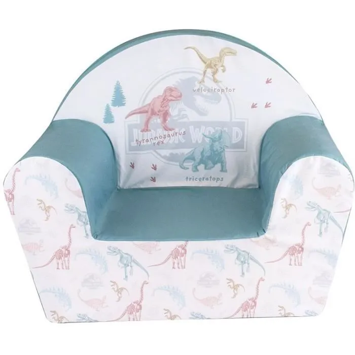 Fun House Fauteuil Club Dinosaures Jurassic World - Fauteuil Enfant - Dimensions 52 x 33 x 42 cm - Housse Lavable - Sécurisé