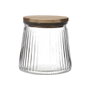 Home Deco Factory Bocal en verre avec couvercle en acacia 650 ml
