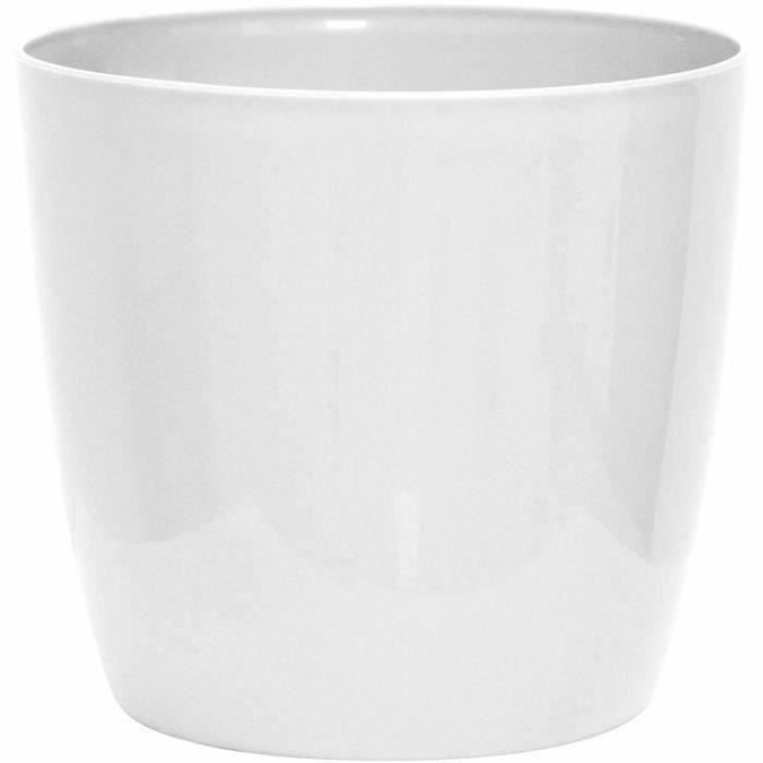 Garden Id Cache-pot Shiny Blanc avec roulettes