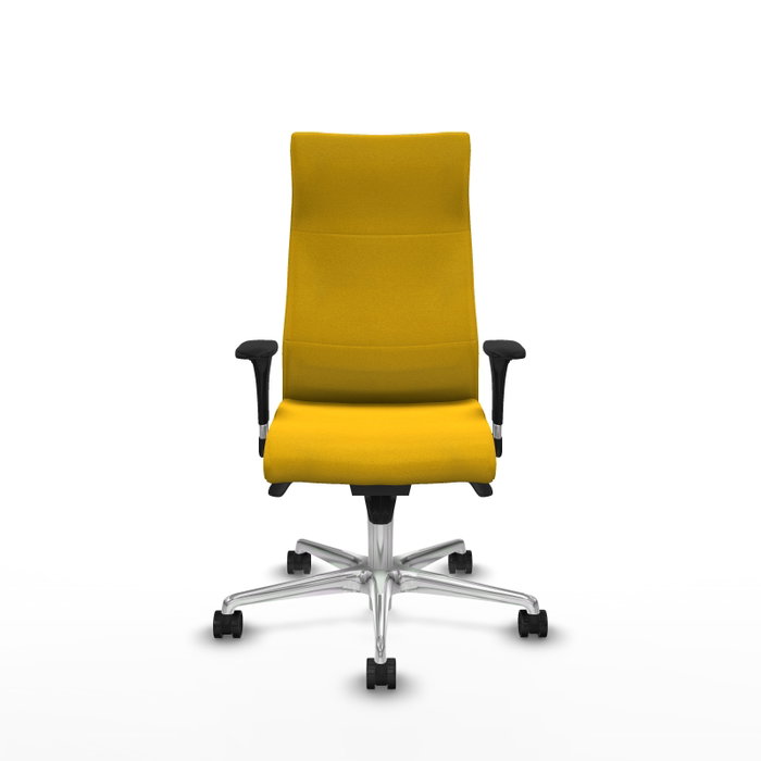Piqueras Y Crespo Fauteuil Albacete Jaune avec Mécanisme Synchrone et Base Aluminium