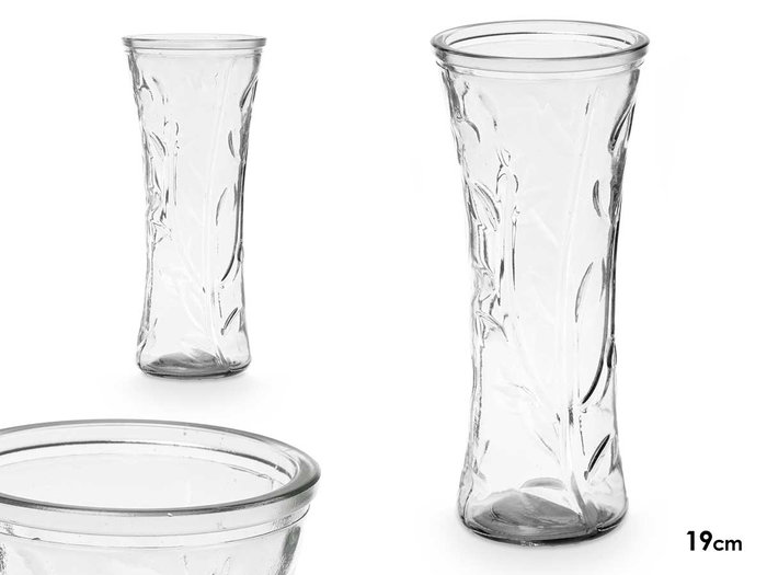 GIFTDECOR Vase en verre classique petit transparent GIFTDECOR Vase en verre classique petit transparent