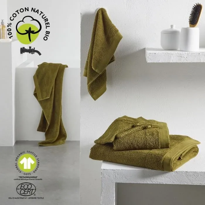 Today - Serviette de bain Bio Organic Bronza - 50 x 90 cm - 100% coton bio 450 GSM - Certifiée GOTS et oeko-Tex - Absorption optimale et douceur exceptionnelle Today - Serviette de bain Bio Organic Bronza - 50 x 90 cm - 100% coton bio 450 GSM - Certifiée GOTS et oeko-Tex - Absorption optimale et douceur exceptionnelle