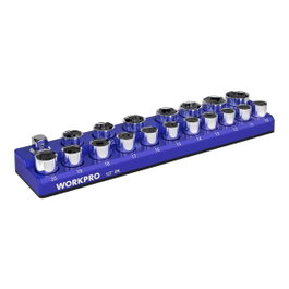 Workpro Organisateur magnétique vide pour douilles de 1/2 pouce standard