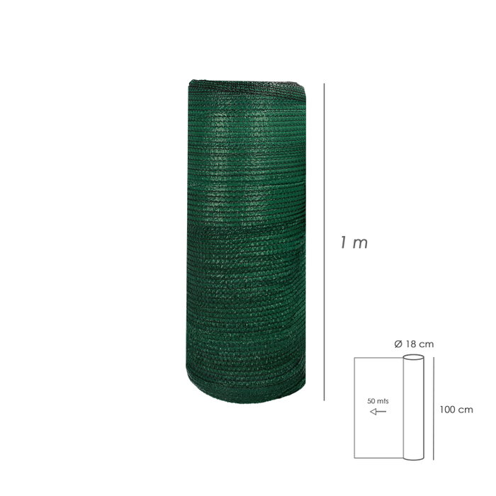 SATURNIA Filet d'ombrage vert clair, Rouleau de 50 m x 1,0 m