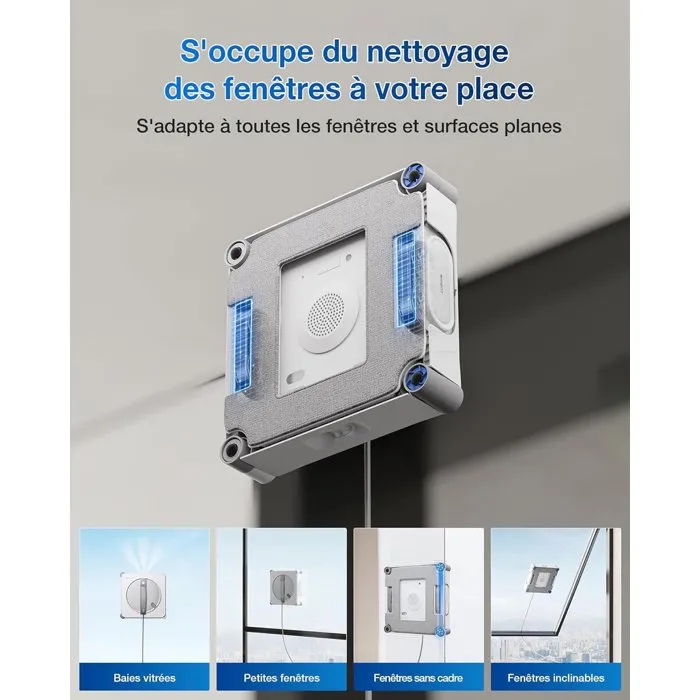 Ecovacs WINBOT W2S - Robot Nettoyage de vitres Blanc et Argent Ecovacs WINBOT W2S - Robot Nettoyage de vitres Blanc et Argent