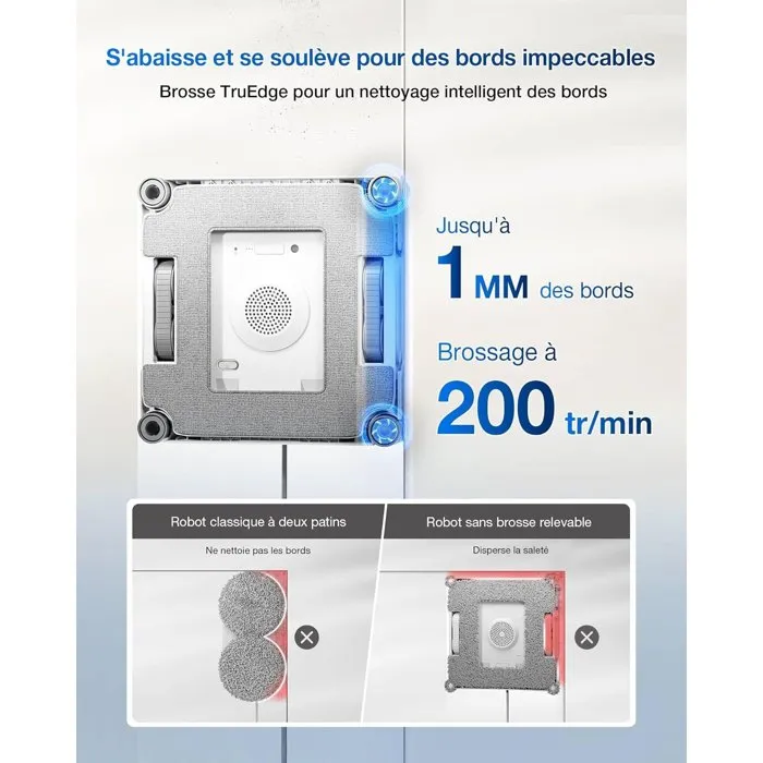 Ecovacs WINBOT W2S - Robot Nettoyage de vitres Blanc et Argent Ecovacs WINBOT W2S - Robot Nettoyage de vitres Blanc et Argent