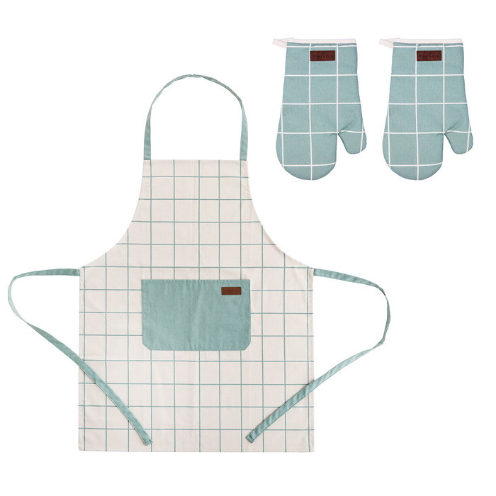 Vinthera Set Tablier et Maniques de Cuisine Okapi Recyclable 60x75 cm - 18x28 cm Vinthera Set Tablier et Maniques de Cuisine Okapi Recyclable 60x75 cm - 18x28 cm