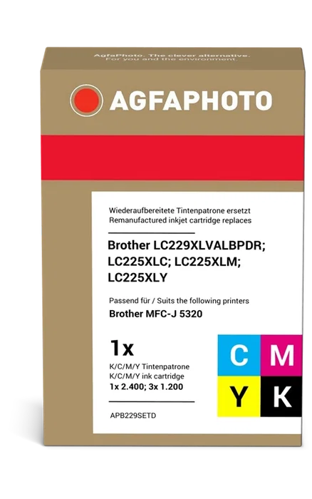 Agfa Photo LC229XLBK,C,M,Y Cartouche d'encre Multipack multipack noir cyan magenta jaune, Agfa Photo LC229XLBK,C,M,Y Cartouche d'encre Multipack multipack noir cyan magenta jaune,