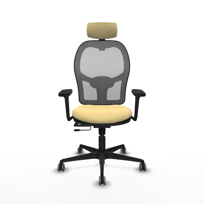 Piqueras y Crespo Chaise de Bureau Jorquera Crème et Gris