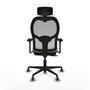 Piqueras y Crespo Chaise de Bureau Jorquera Crème et Gris