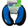 Kine Travel - Cale nuque gel 169803, Noir et Bleu - Mousse mémoire de forme et gel pour confort cervical, housse lavable