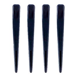 WAD PROFESSIONAL BEAUTY Ensemble de pinces à cheveux professionnelles, Noir, 4 pièces