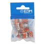 Wago Connecteur rapide 3 voies, transparent/orange, max 2,5 mm², 450V/24A, 10 pièces