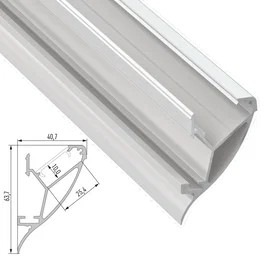 Profilé Aluminium CONVA 2,02 m - Lacqué Blanc