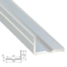Profilé Aluminium Type E 2,02 m - Anodisé Plata