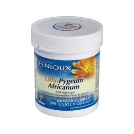 FENIOUX Litho Pygeum Africanum 250 mg, 200 gélules - Complément alimentaire prostate