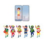 Apli Kids - Caisse Magnétique Mix & Max Superhéros 19709 - 30 Magnets pour Habiller les Personnages - Jeu Éducatif - Dès 3 Ans