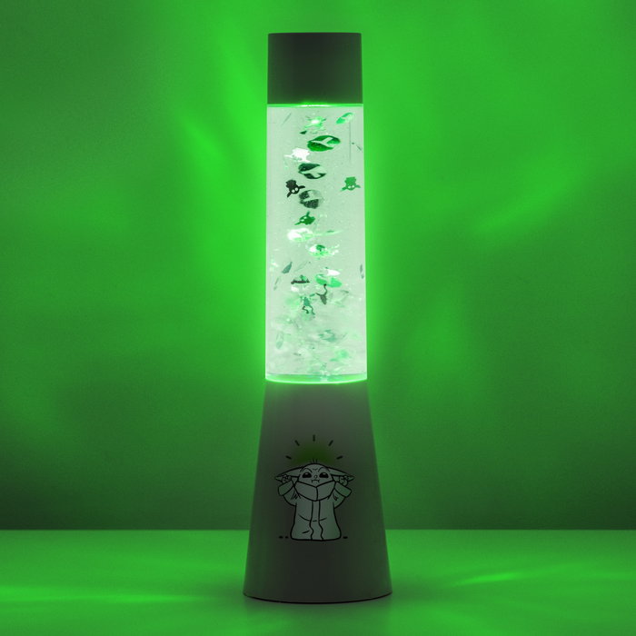 Paladone Lampe Grogu Flow Star Wars Officielle 33cm - Lampe à Lave avec Effets Lumineux Vert, USB ou Piles