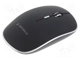 GEMBIRD Souris sans fil optique, 4 boutons, noir/argent clair