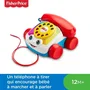 Fisher-Price FGW66 Le Téléphone Animé - Jouet d'éveil interactif pour bébé à partir de 12 mois (rouge et bleu)